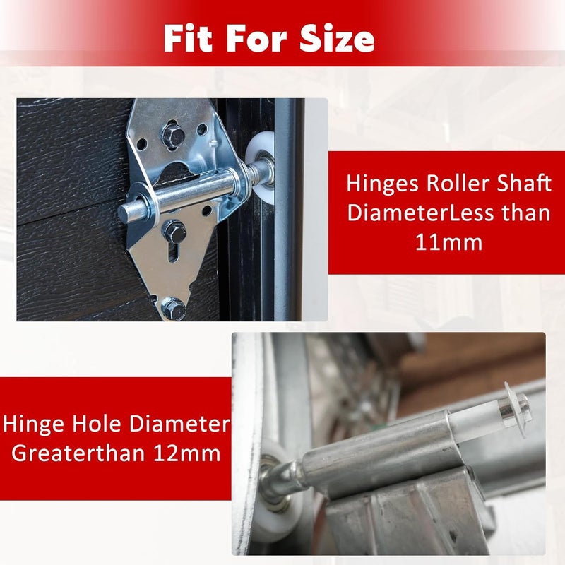 FORLETOR Garage Door Hinge Quiet Roller Sleeves 11mm ID 80mm Length Roller Shaft Nuts Bearing Gaskets for Cars RV Garage Doors（22 Sets - Image 5